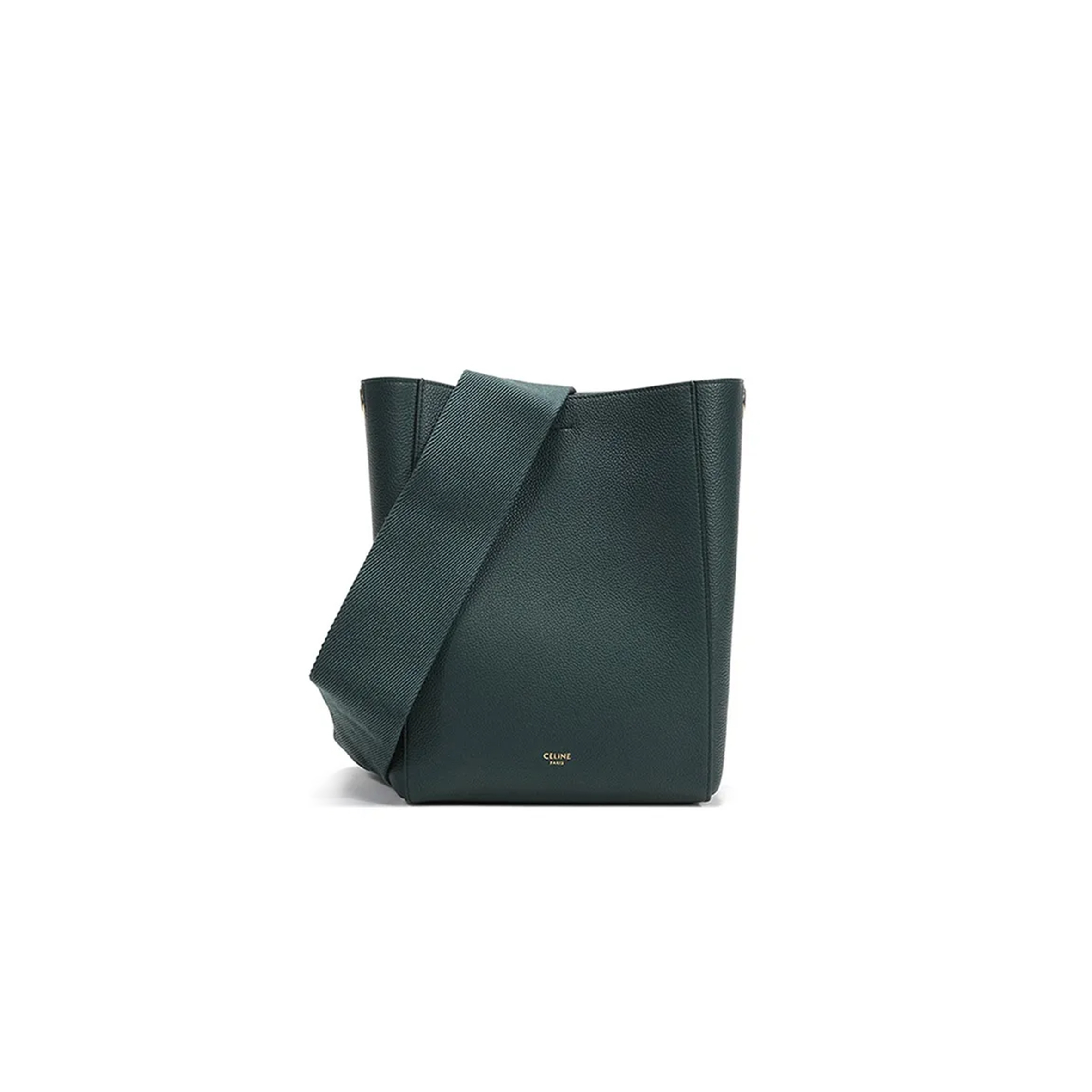 CELINE SMALL BUCKET BAG IN SANGLE SEAU PEBBLED CALFSKIN 189303AH4.31AN (25*18*12cm)